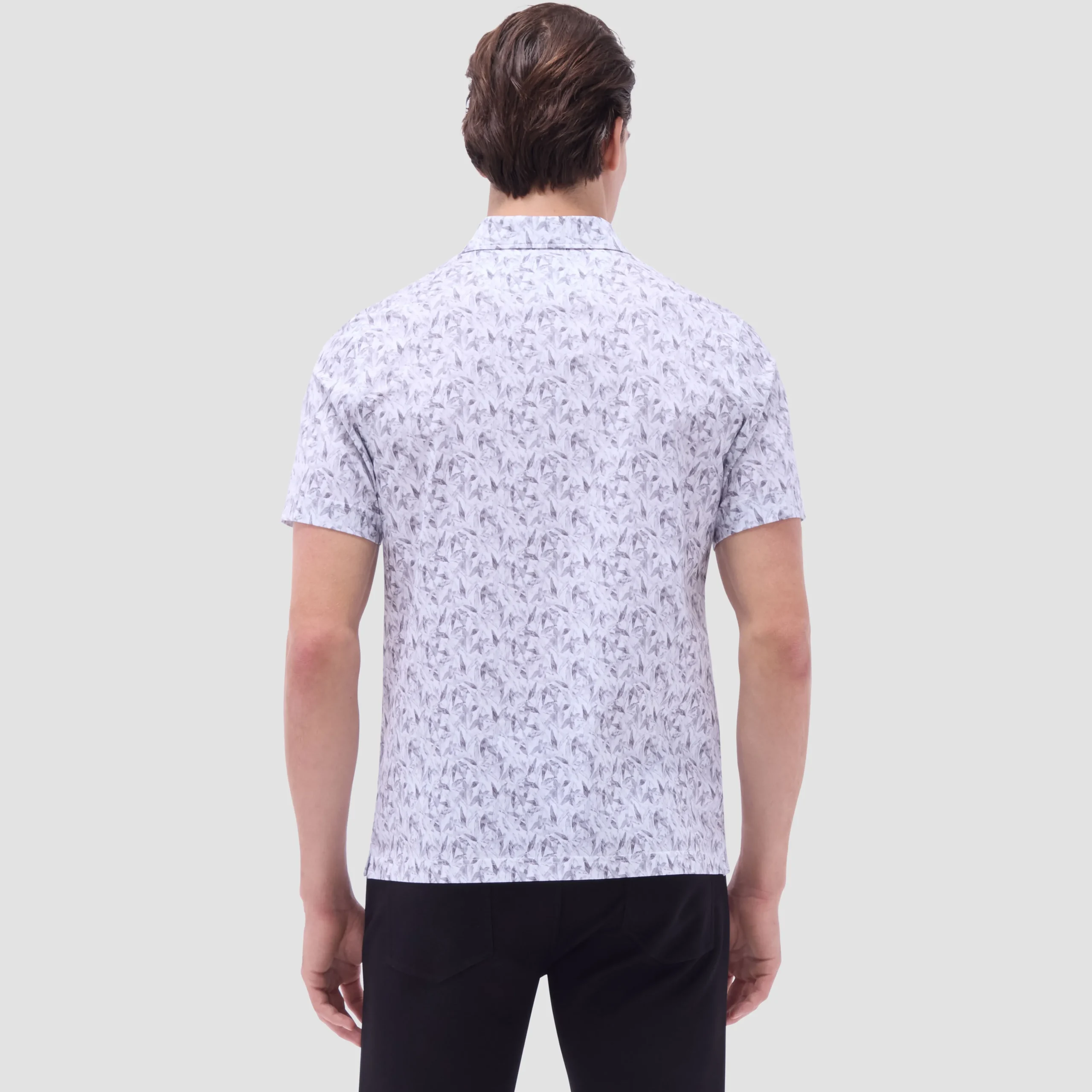 Victor Leaf Print OoohCotton Polo Shirt