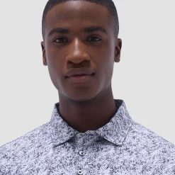 Victor Leaf Print OoohCotton Polo Shirt