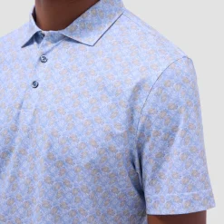 Victor Leaf Print OoohCotton Polo Shirt