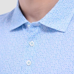 Victor Leaf Print OoohCotton Polo Shirt