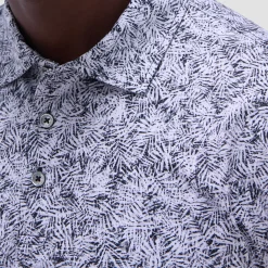 Victor Leaf Print OoohCotton Polo Shirt