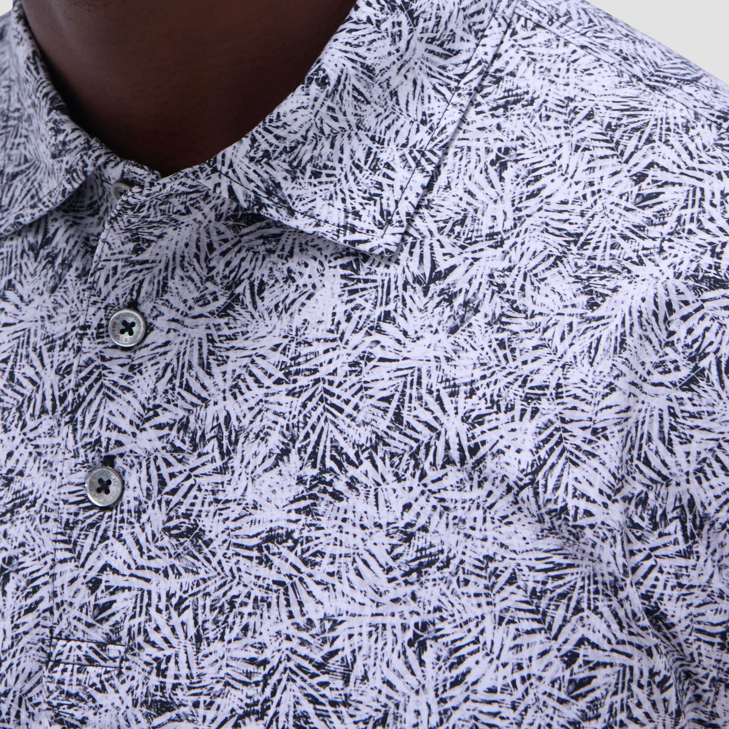 Victor Leaf Print OoohCotton Polo Shirt