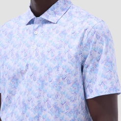 Victor Leaf Print OoohCotton Polo Shirt