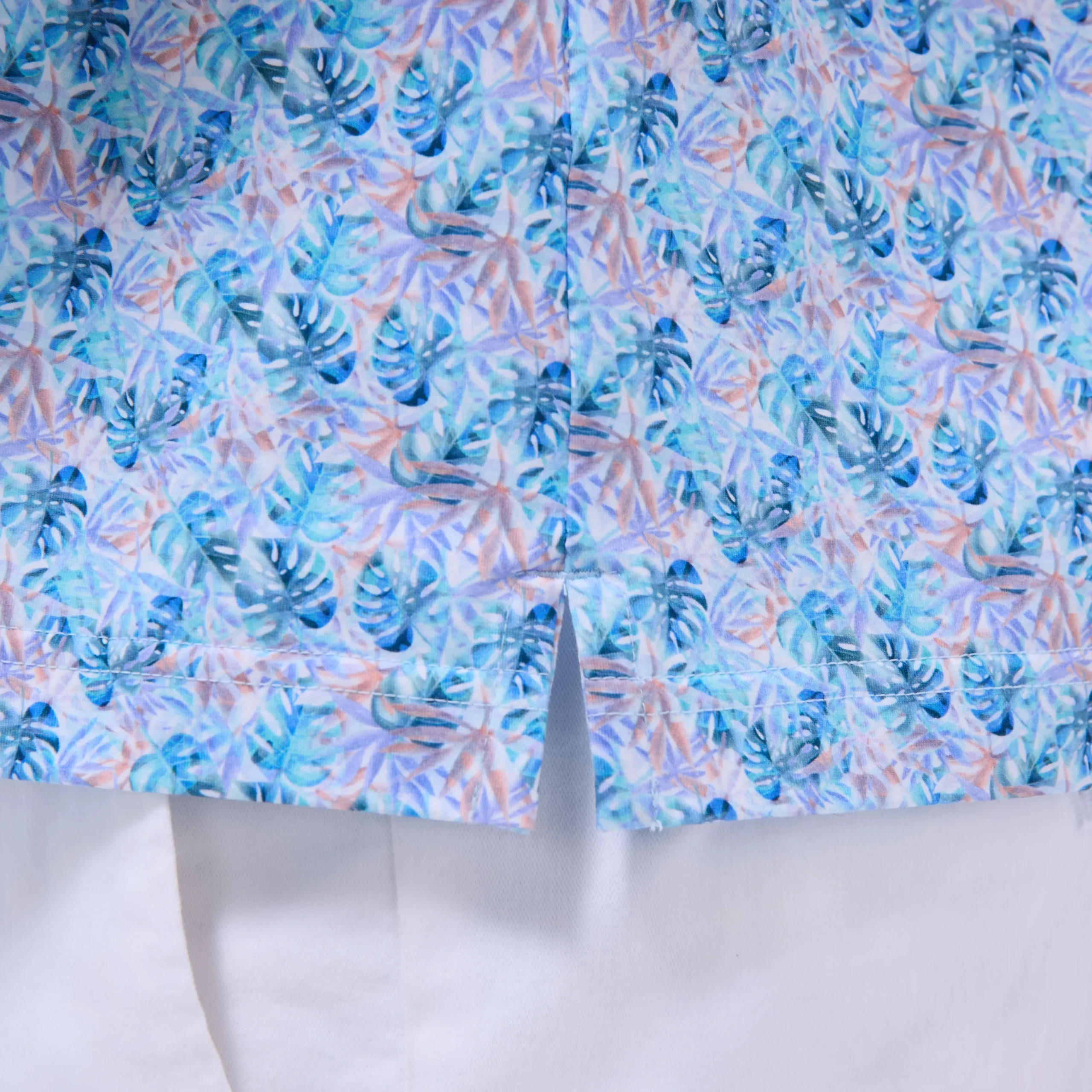Victor Leaf Print OoohCotton Polo Shirt