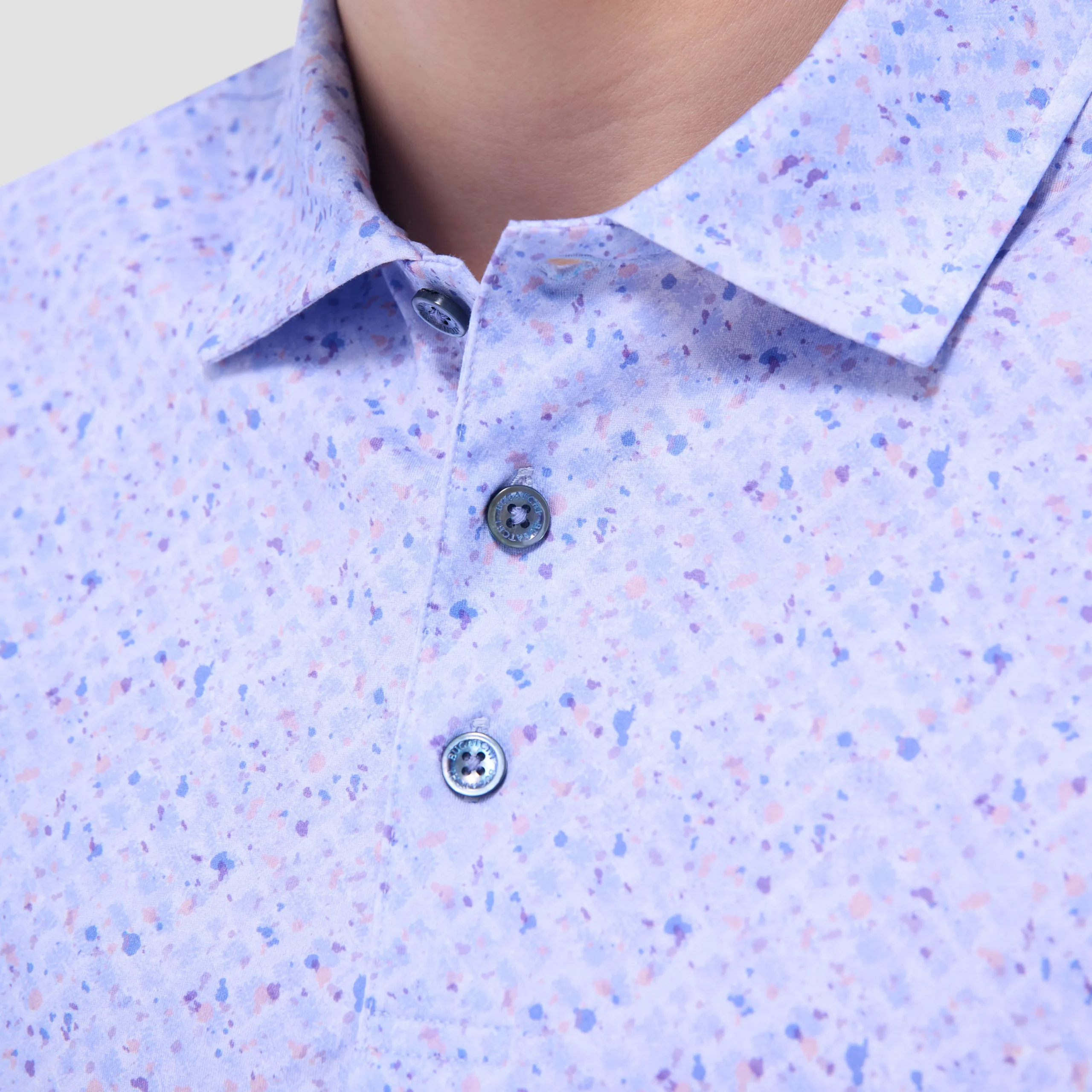 Victor Splatter Print OoohCotton Polo Shirt