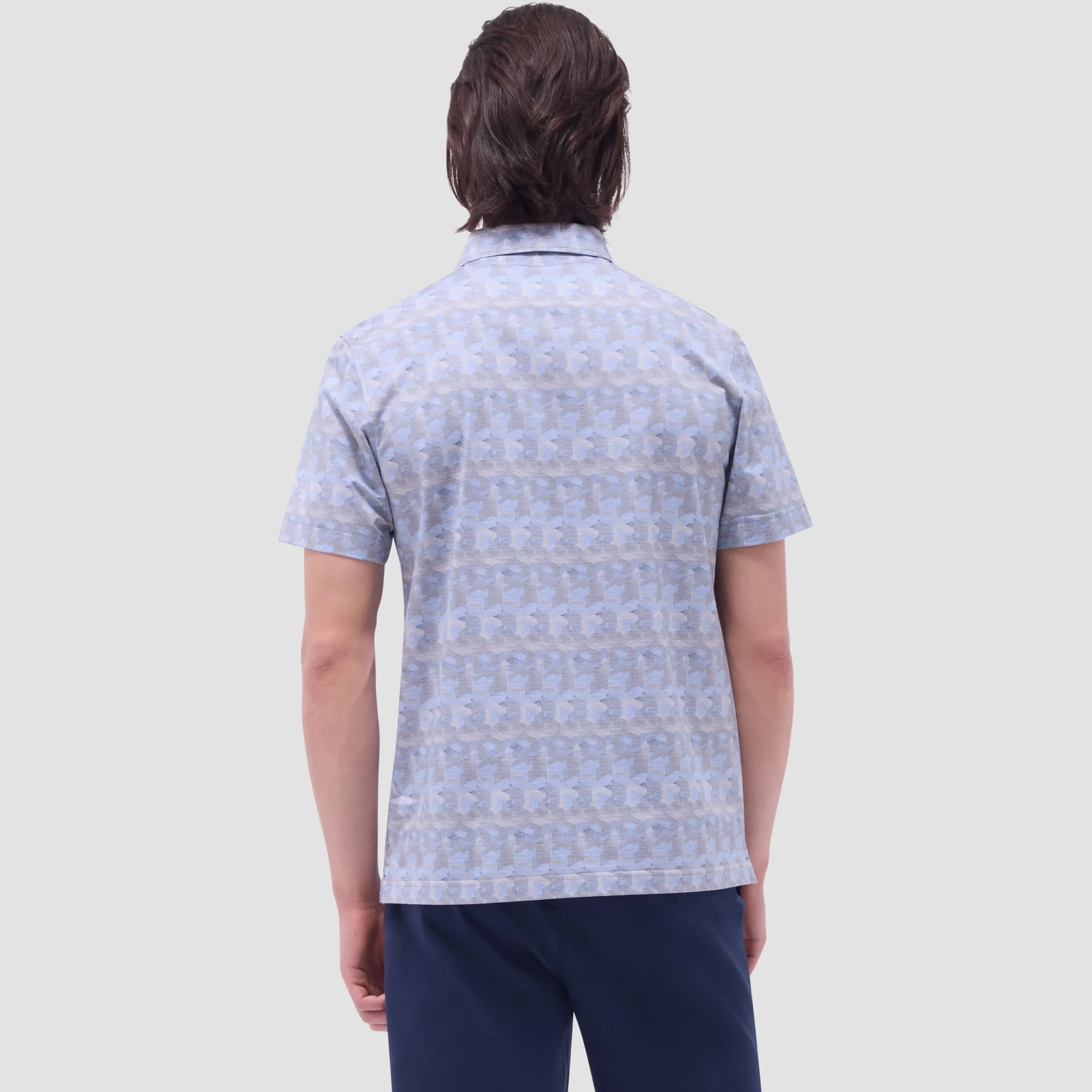 Vincent Double-Sided Abstract & Check OoohCotton Polo Shirt