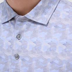 Vincent Double-Sided Abstract & Check OoohCotton Polo Shirt