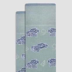 Vintage Car Mid-Calf Socks