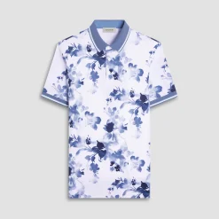 Watercolor Floral Polo Shirt