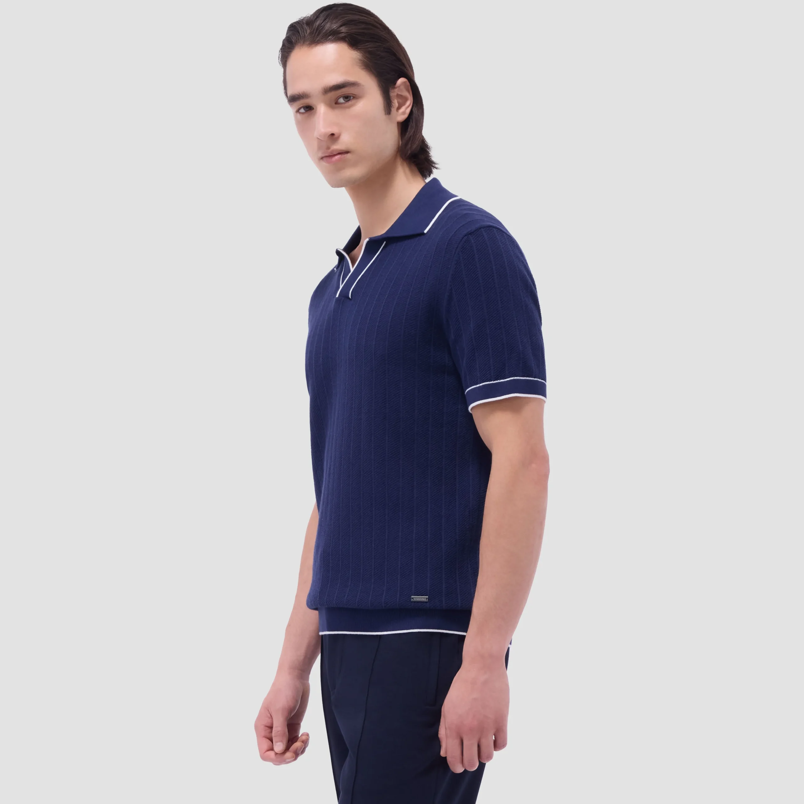 Wide Rib Short Sleeve Johnny Sweater