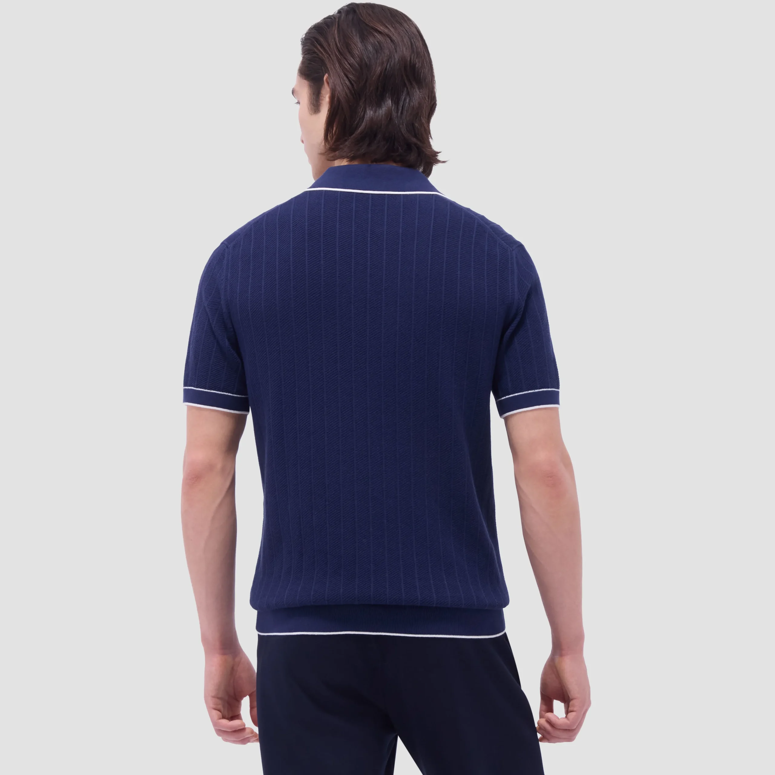 Wide Rib Short Sleeve Johnny Sweater