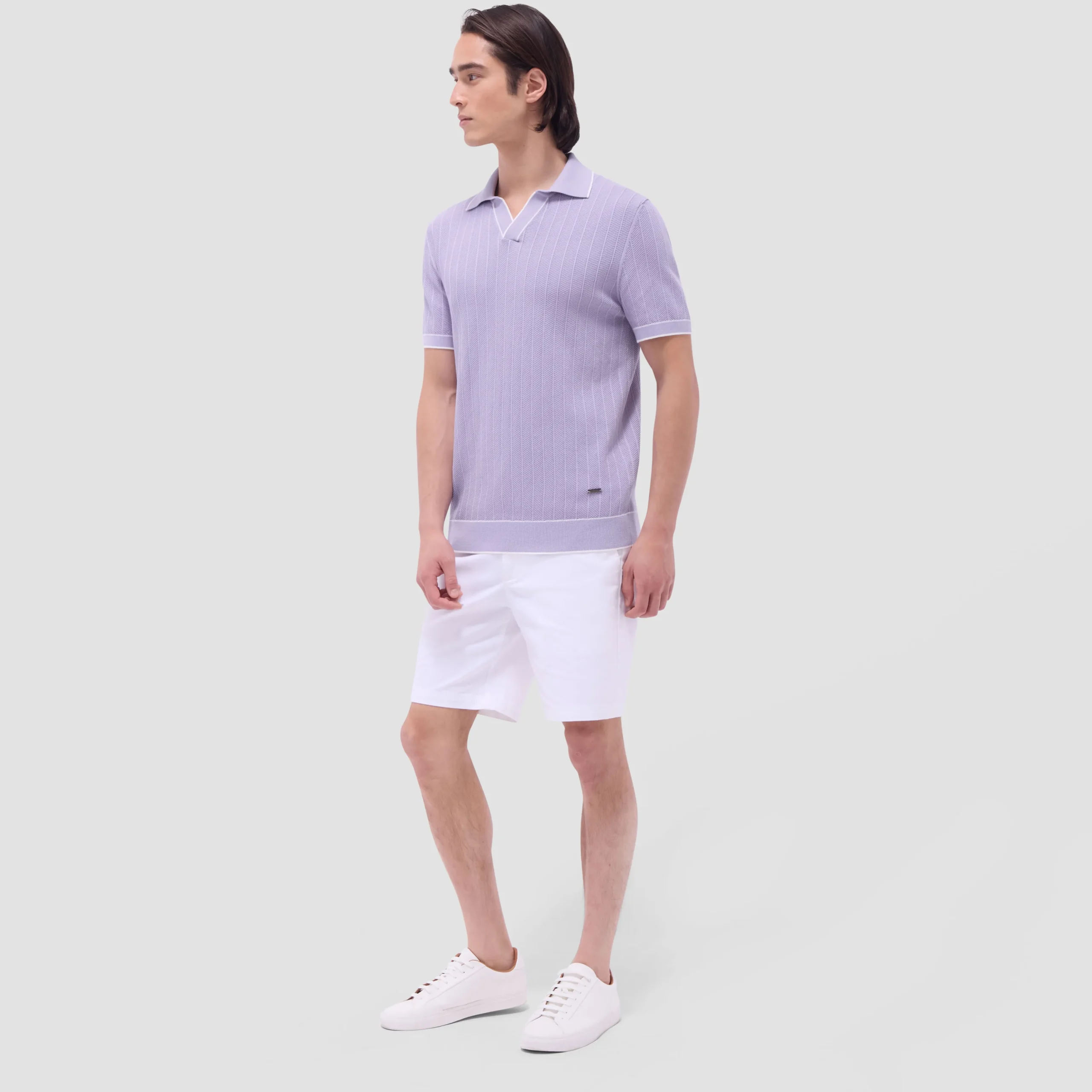 Wide Rib Short Sleeve Johnny Sweater
