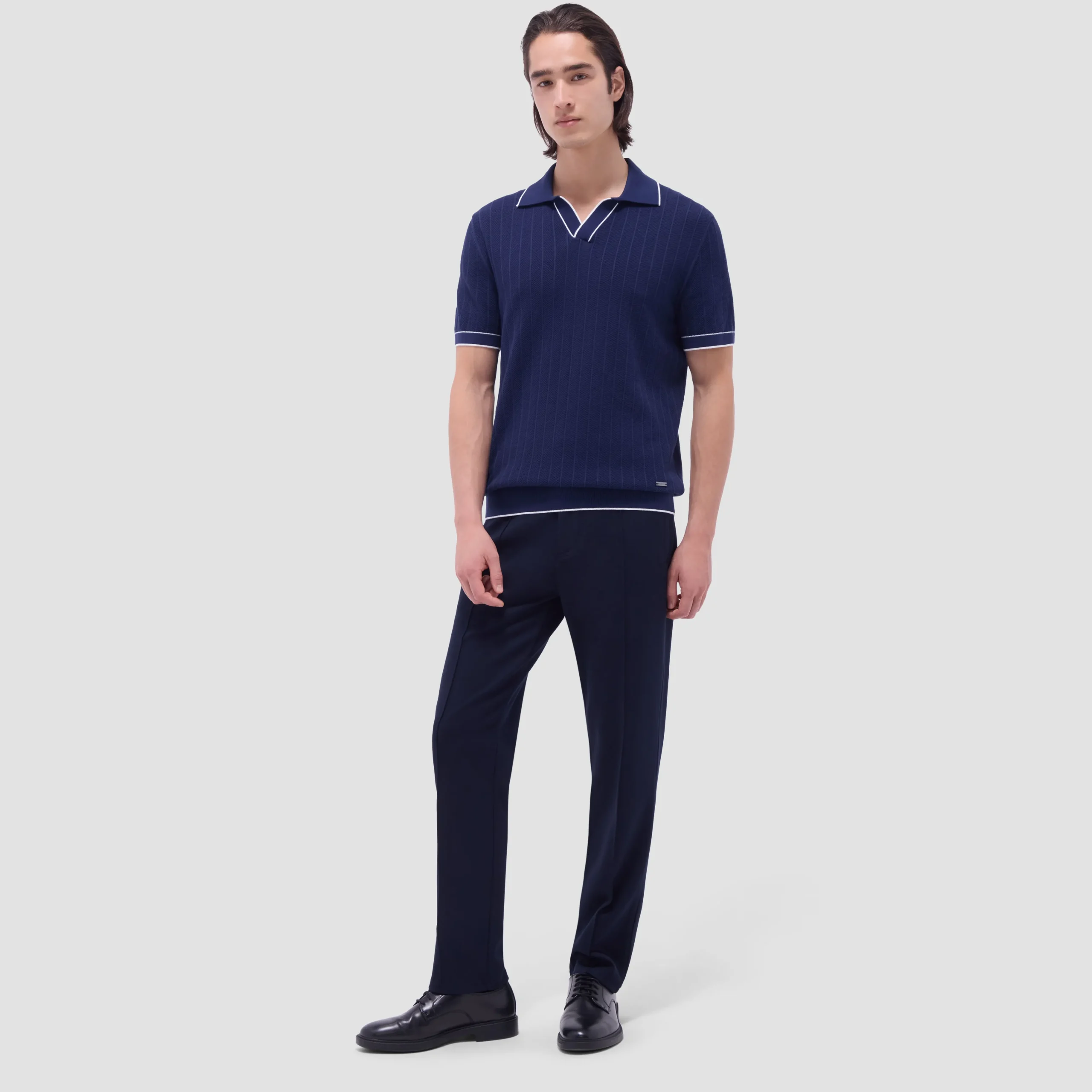 Wide Rib Short Sleeve Johnny Sweater
