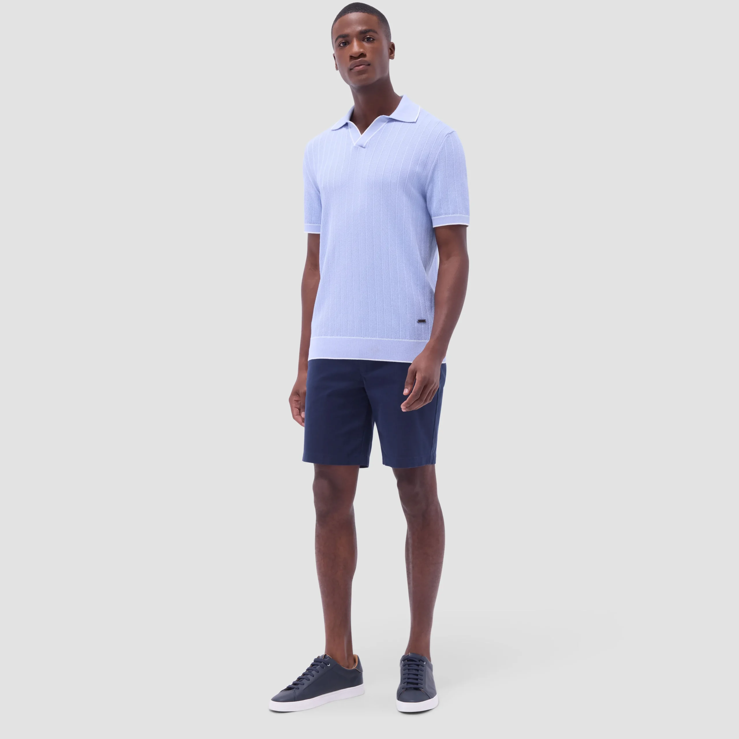 Wide Rib Short Sleeve Johnny Sweater