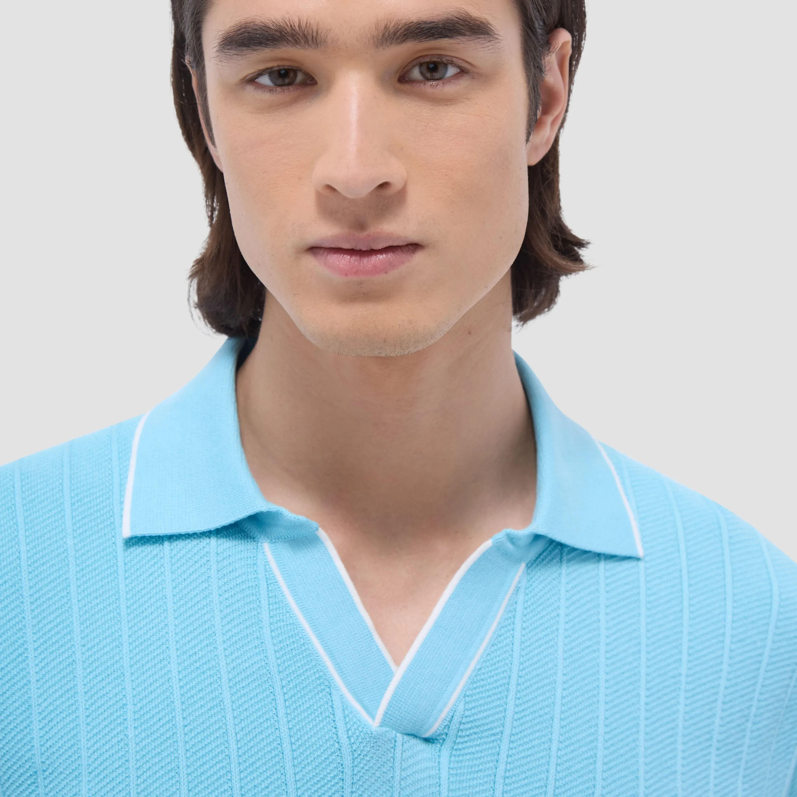 Wide Rib Short Sleeve Johnny Sweater