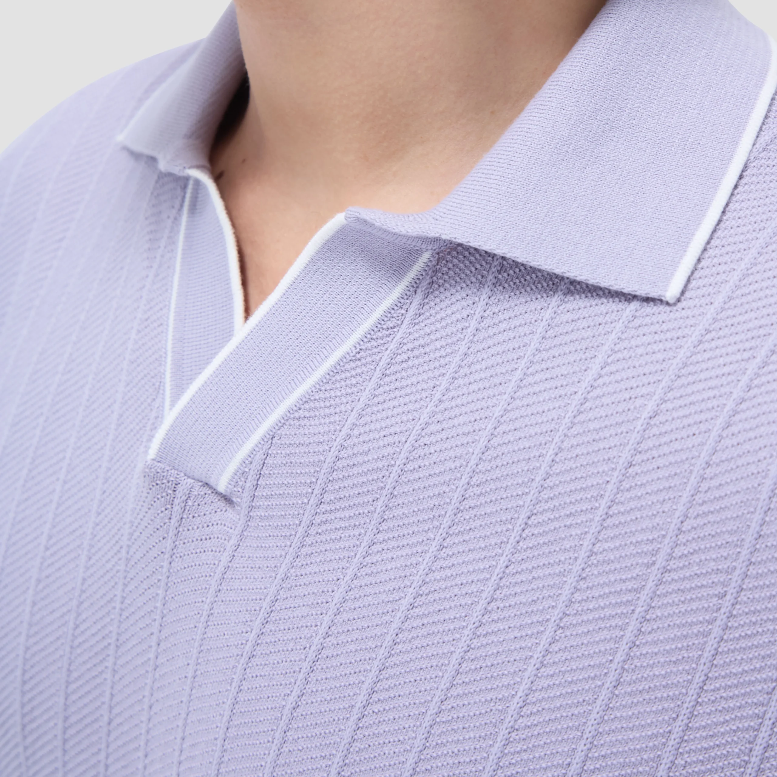 Wide Rib Short Sleeve Johnny Sweater