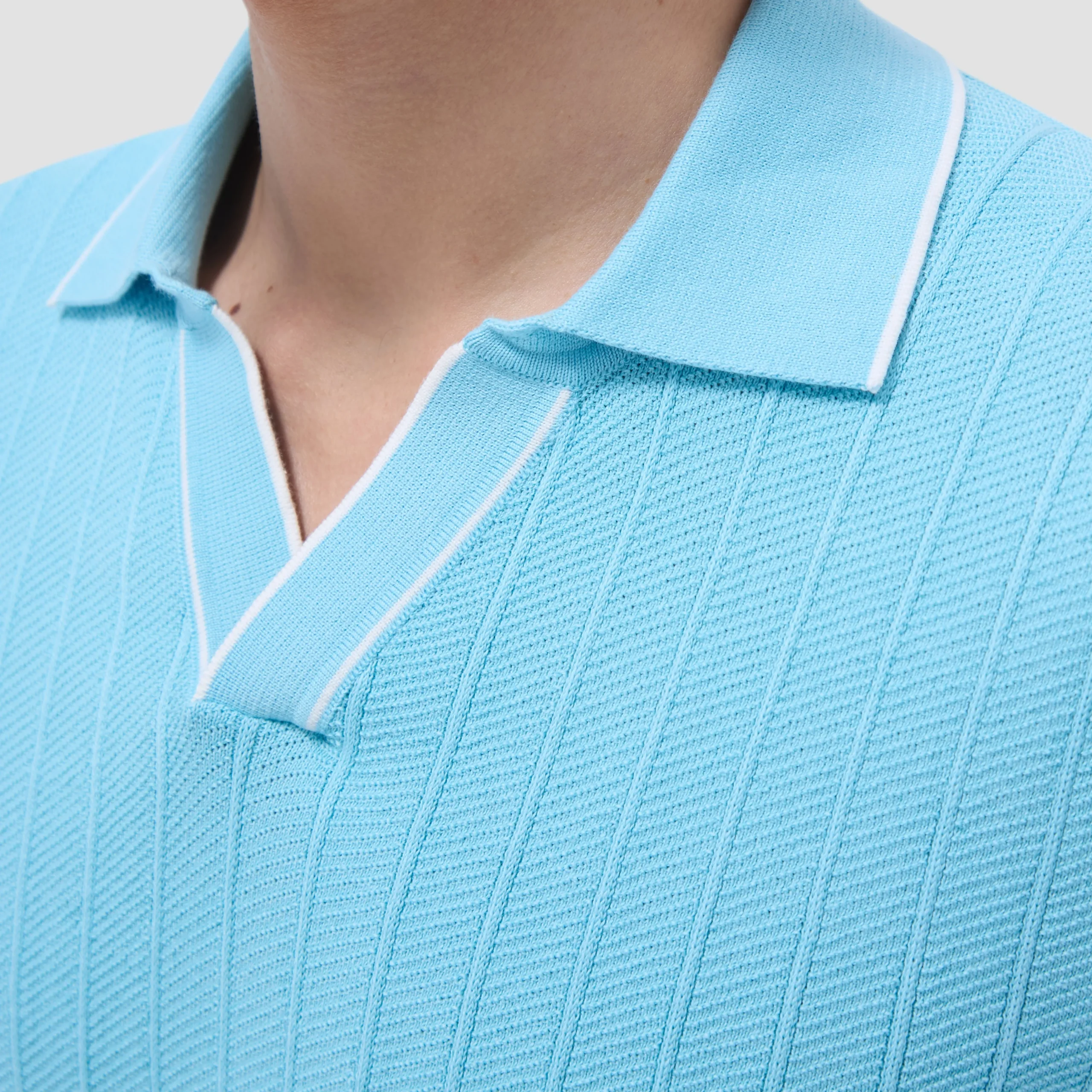 Wide Rib Short Sleeve Johnny Sweater