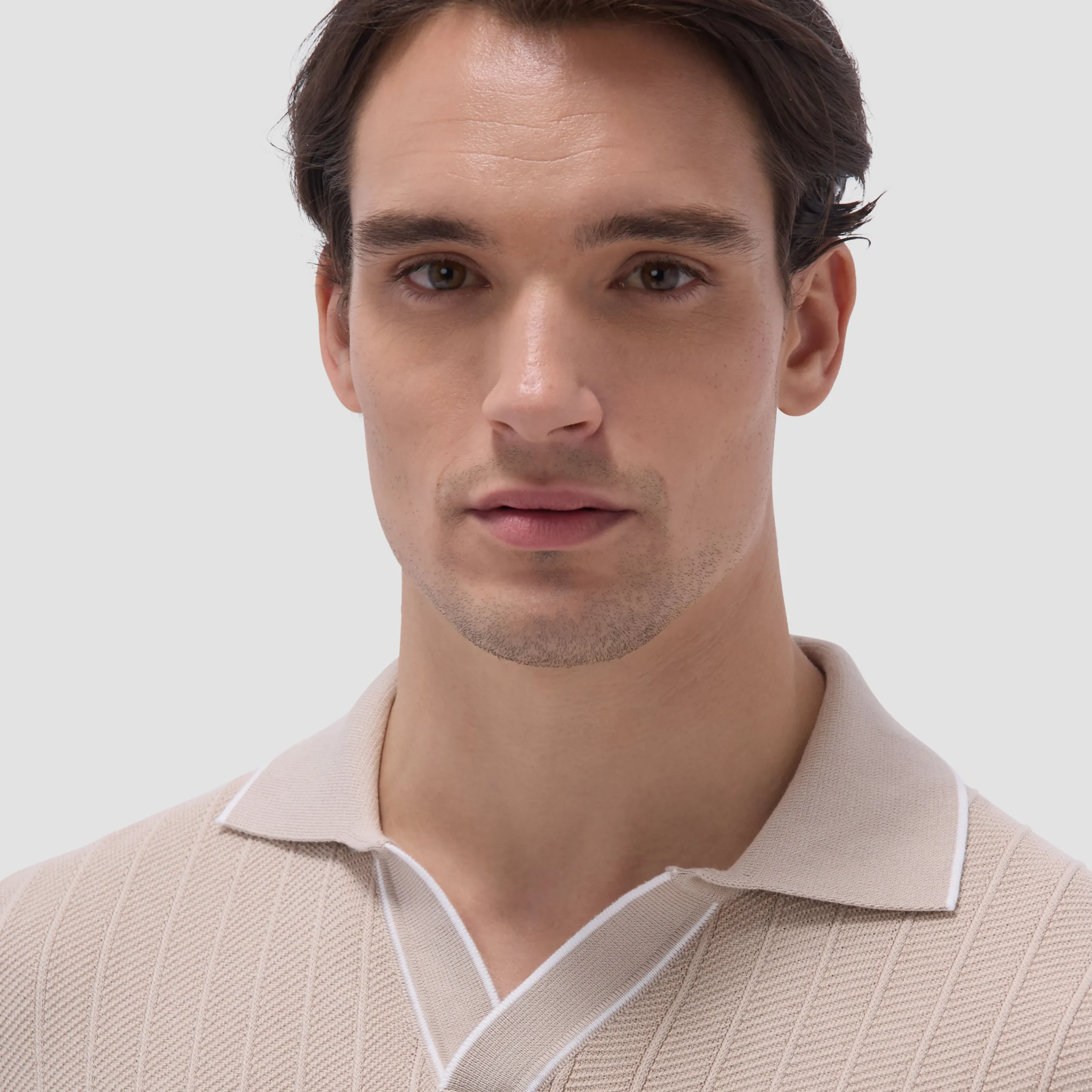 Wide Rib Short Sleeve Johnny Sweater