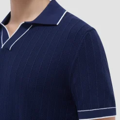Wide Rib Short Sleeve Johnny Sweater