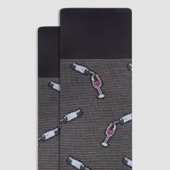 Wine Pour Mid-Calf Socks