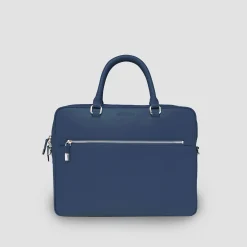 Wood Grained Semi Embossed Leather Briefcase