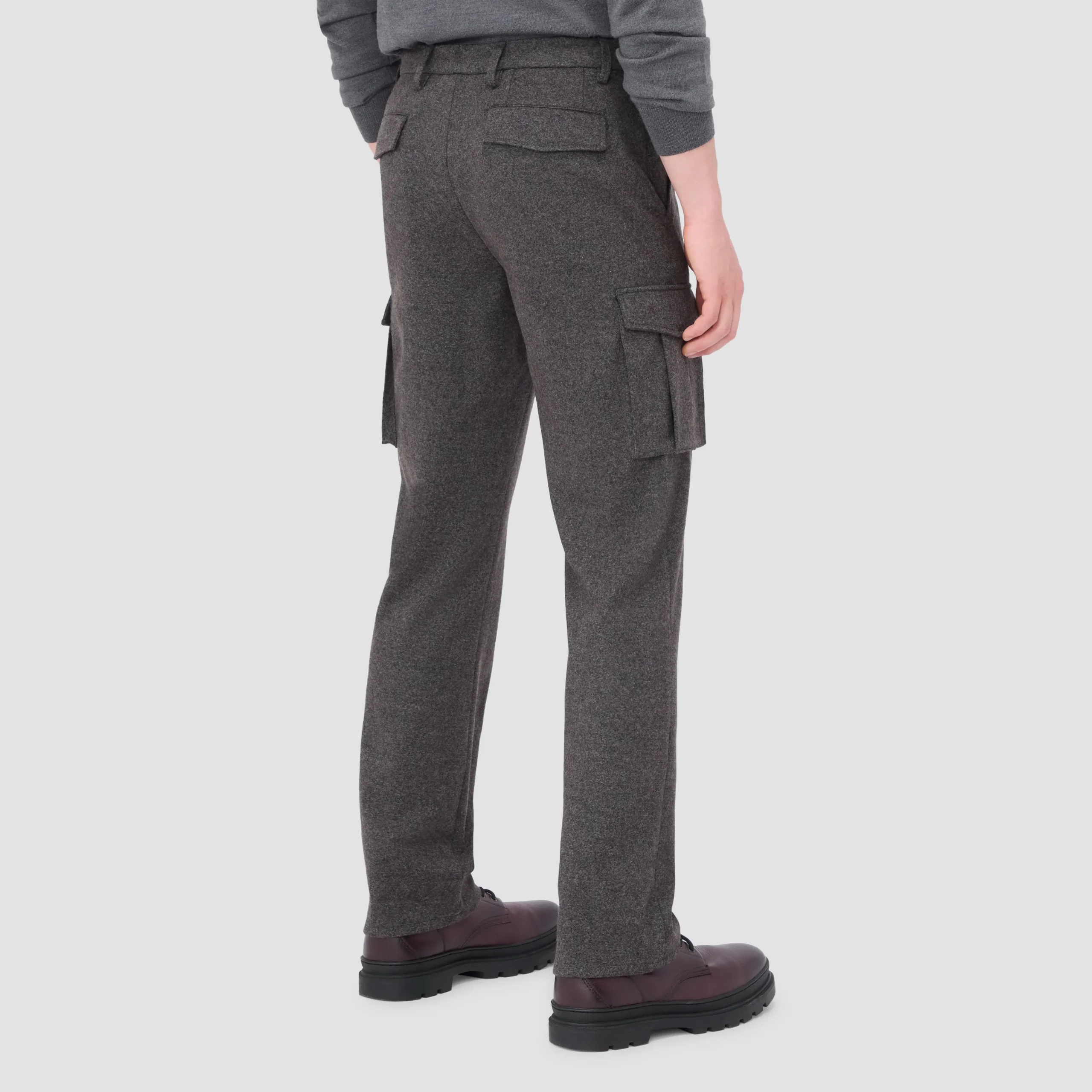 Wool Blend Knit Cargo Pants
