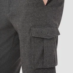 Wool Blend Knit Cargo Pants
