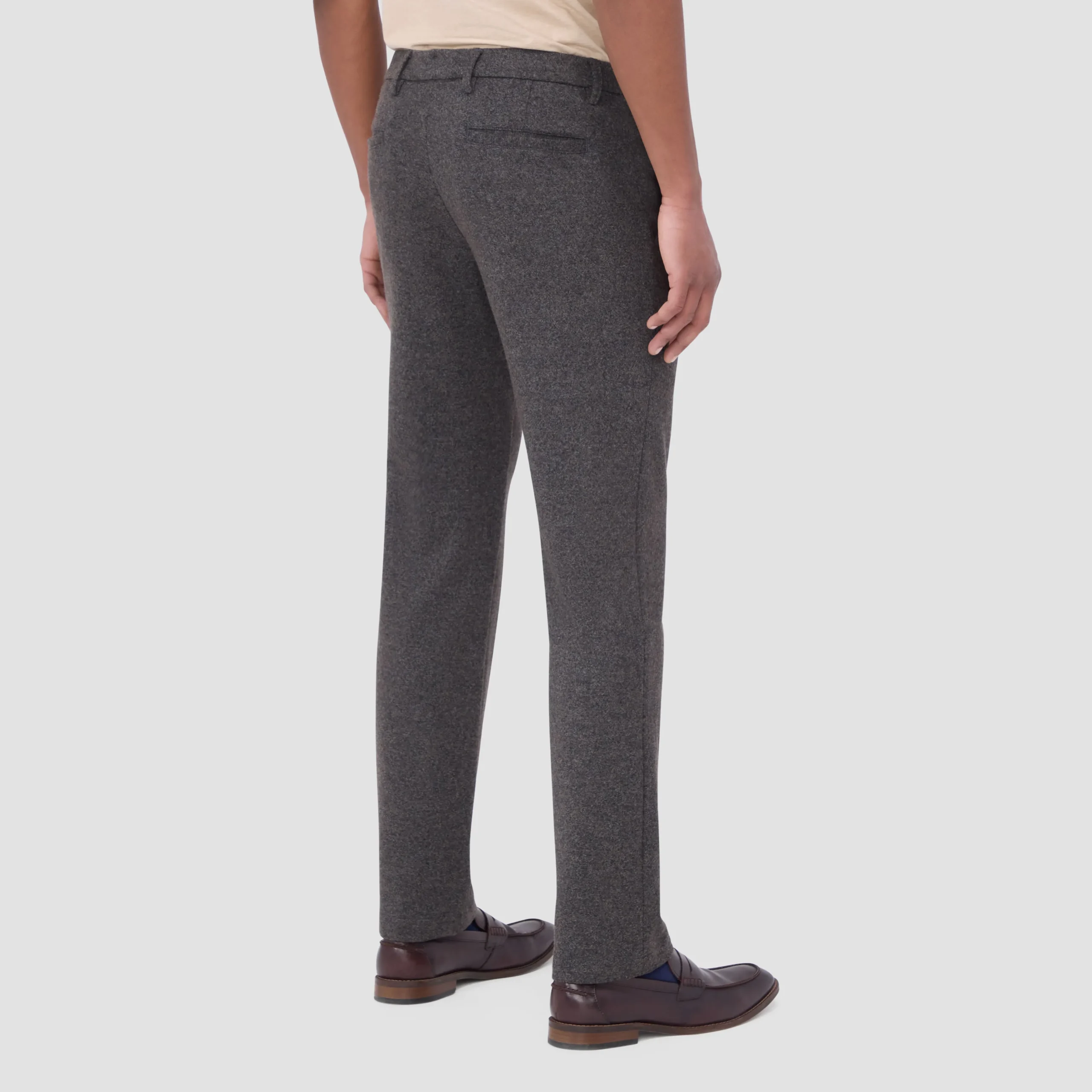 Wool Blend Knit Dress Pants