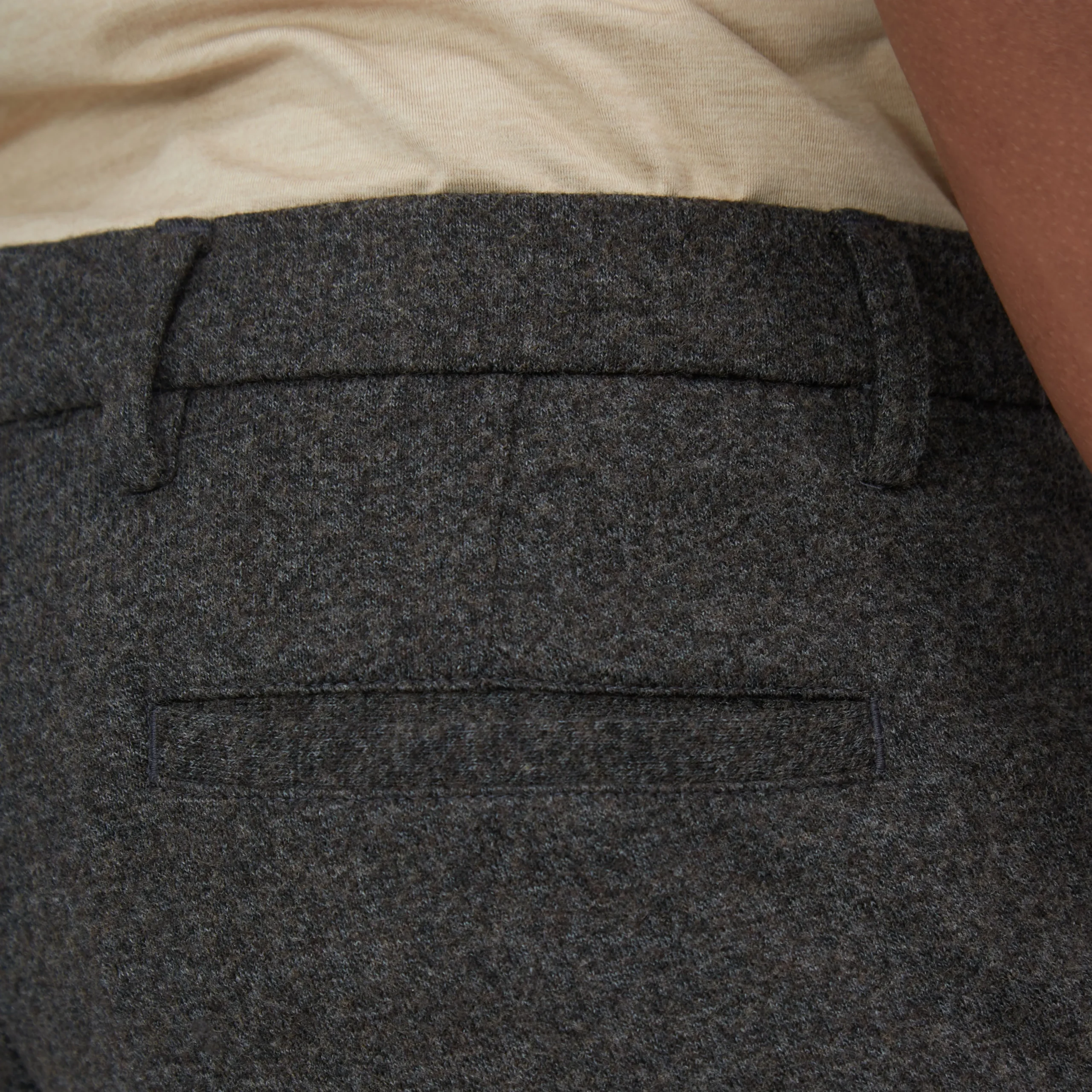Wool Blend Knit Dress Pants
