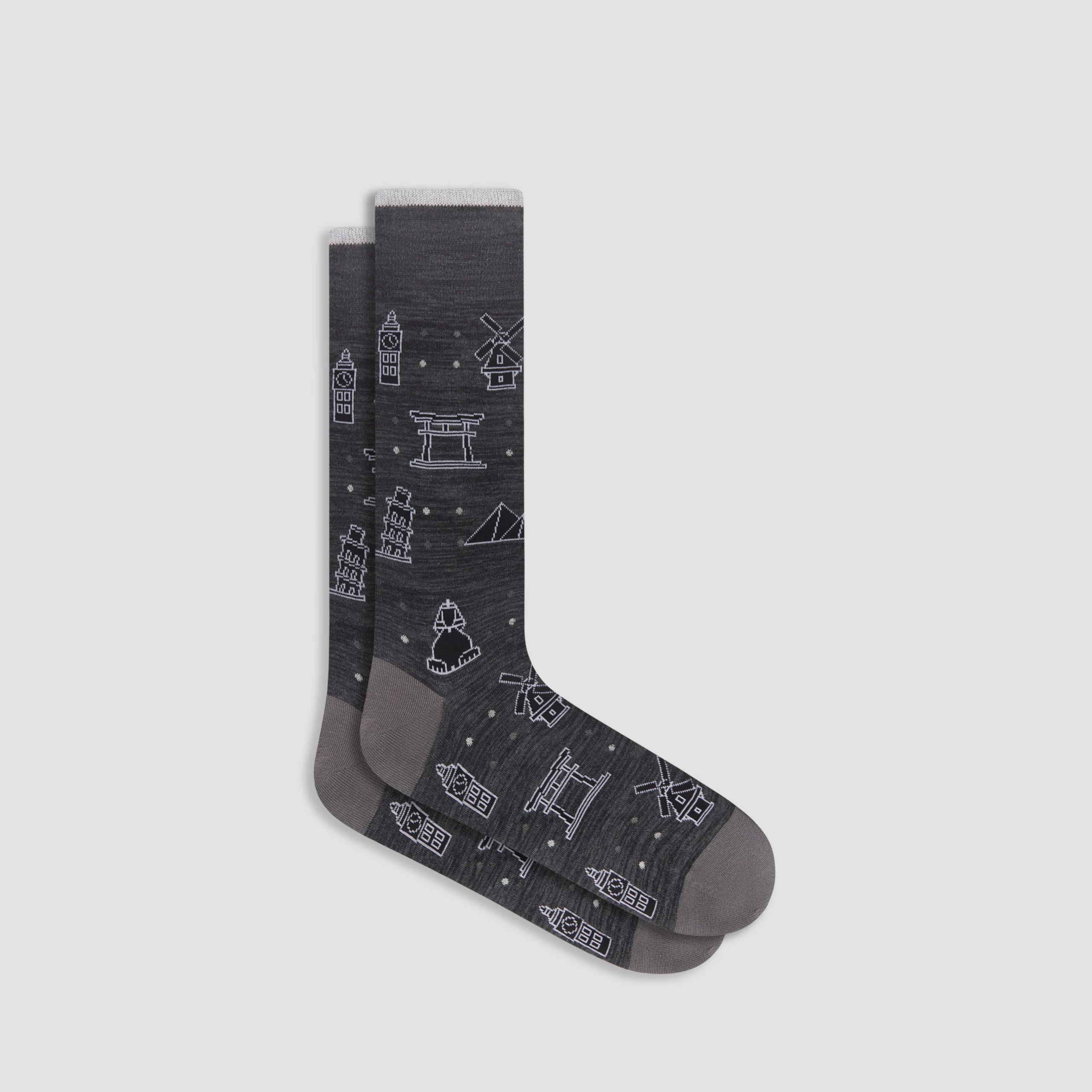 World Landmarks Mid-Calf Socks