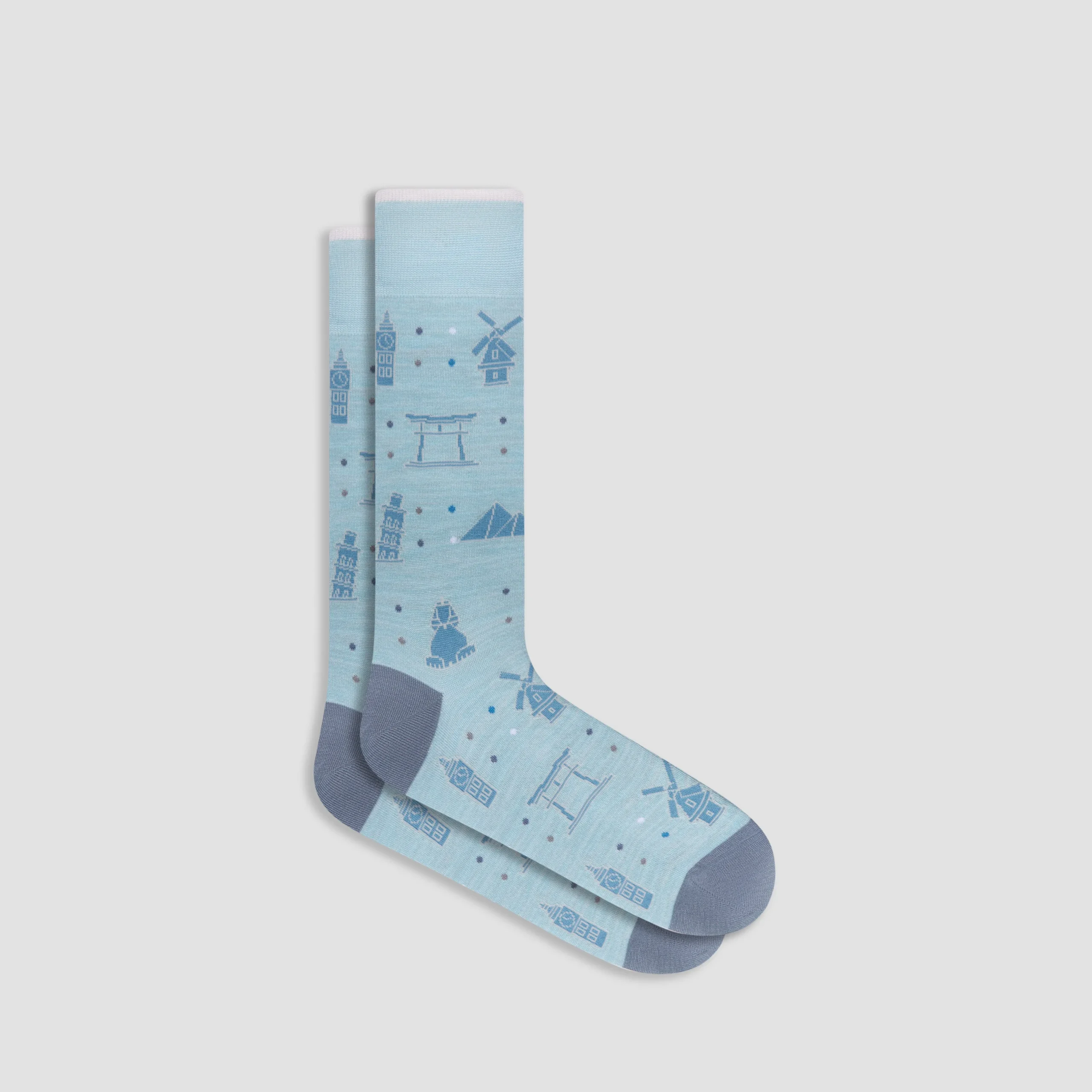 World Landmarks Mid-Calf Socks