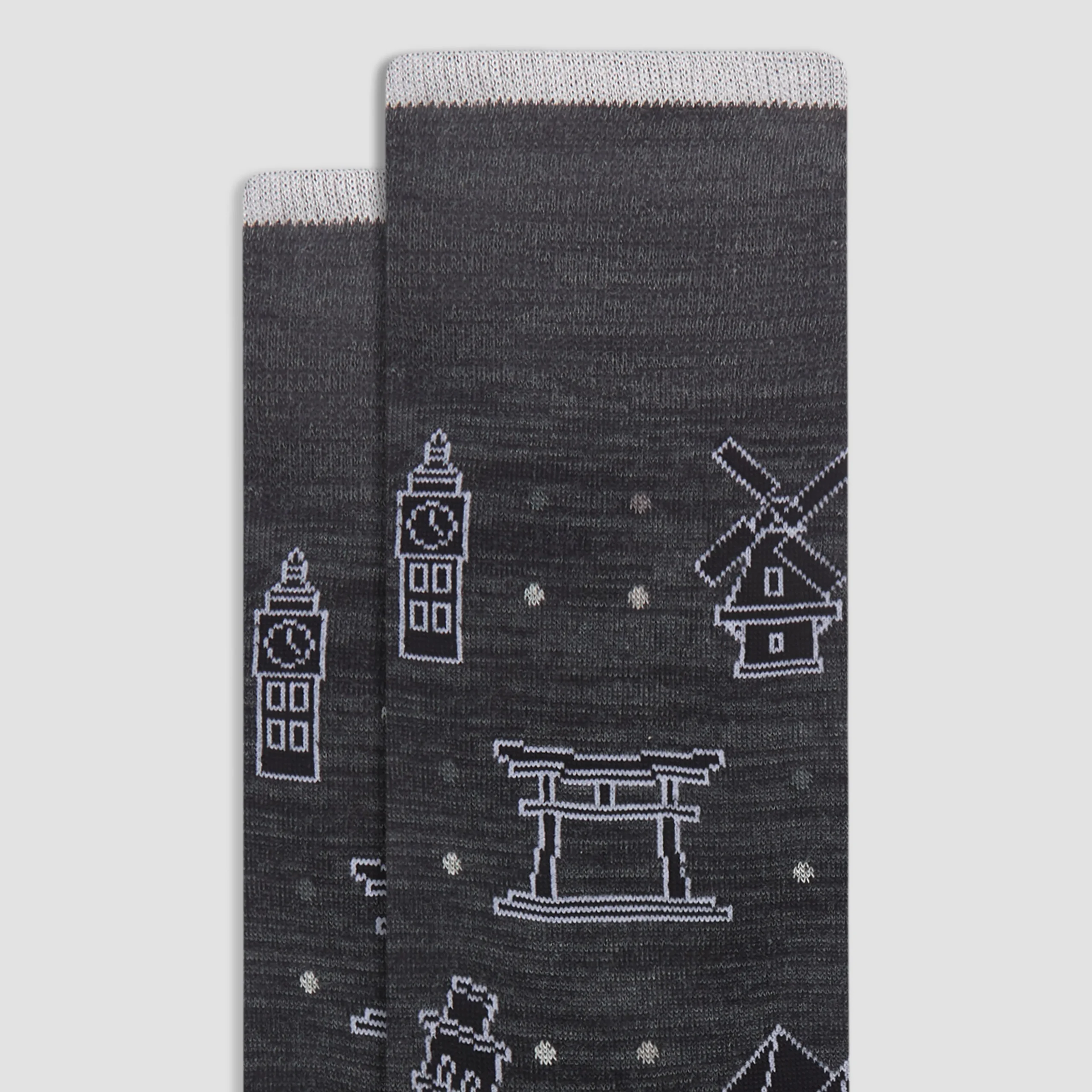 World Landmarks Mid-Calf Socks