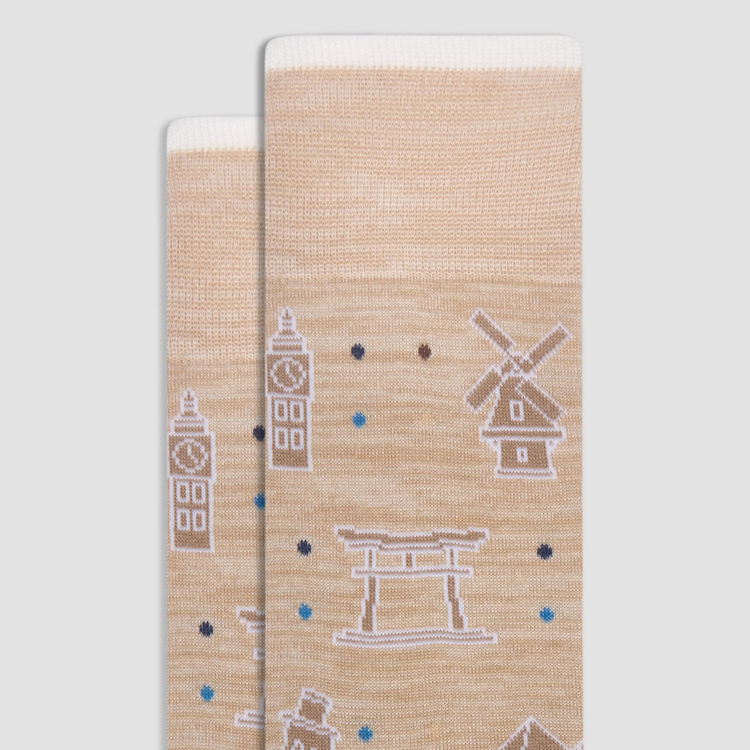 World Landmarks Mid-Calf Socks