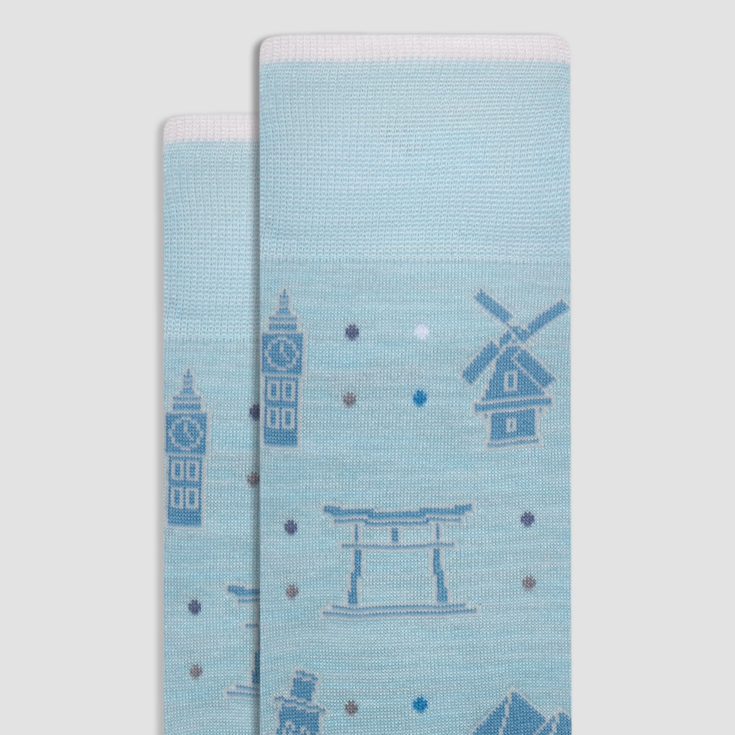 World Landmarks Mid-Calf Socks